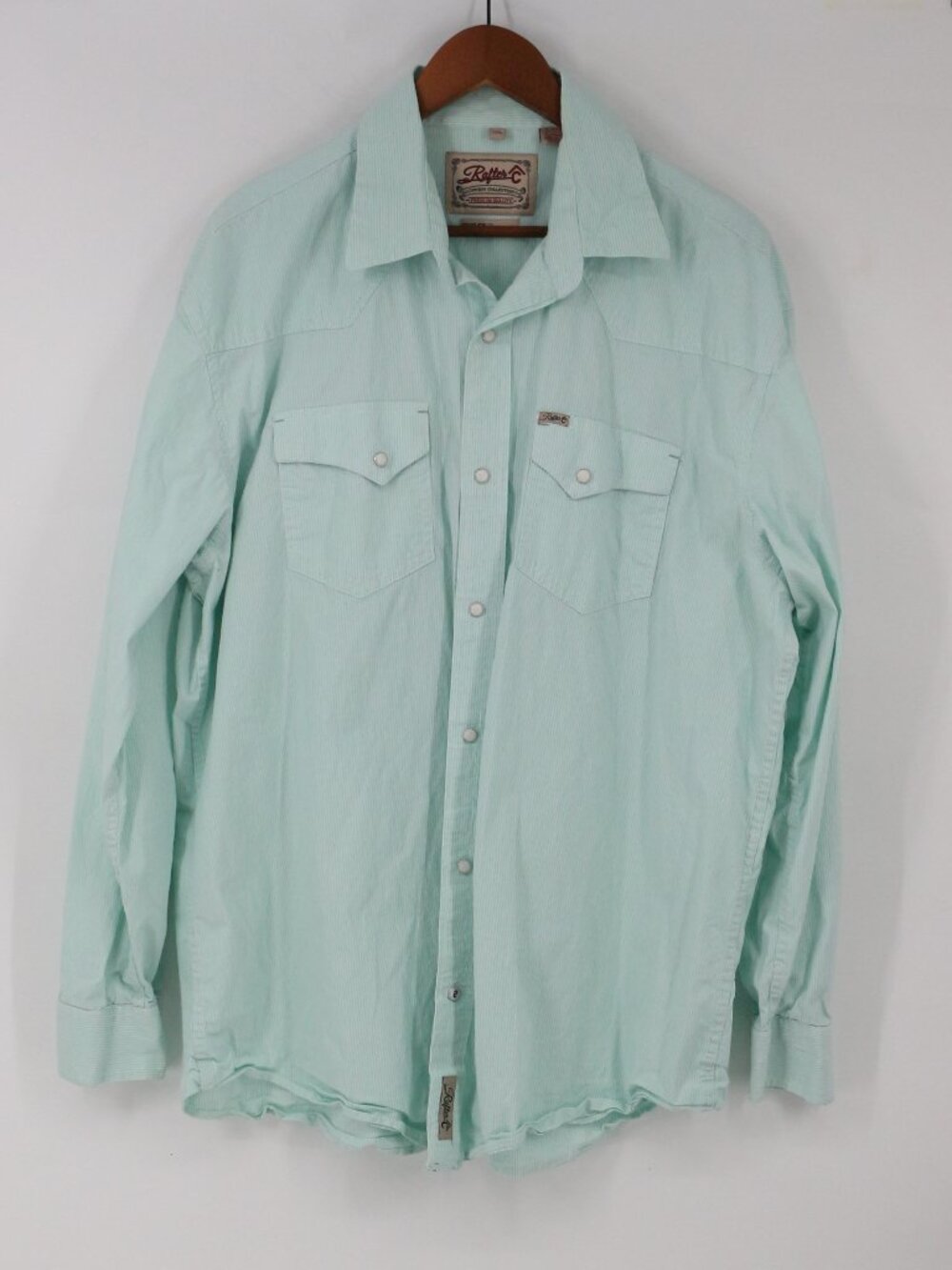 Rafter C Peal Snap Cowboy Collection Shirts Pro Flex Size XXL Blue